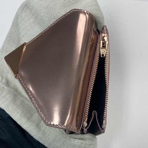 Alexander Wang Metallic Rose Gold Card Case Wallet - Picture 5 of 7